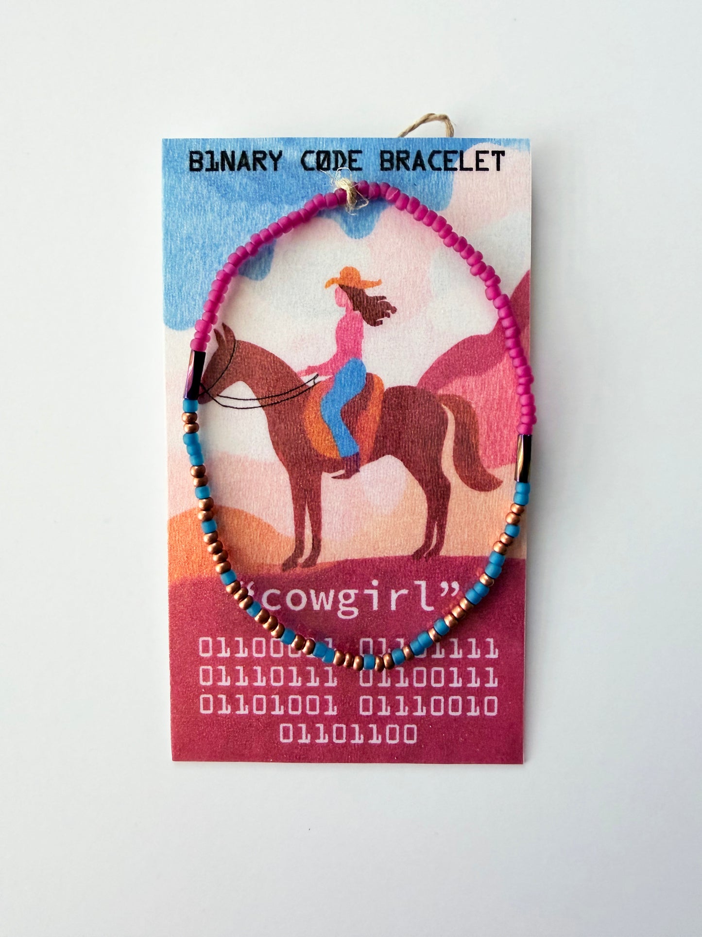 "cowgirl" Binary Code Bracelet