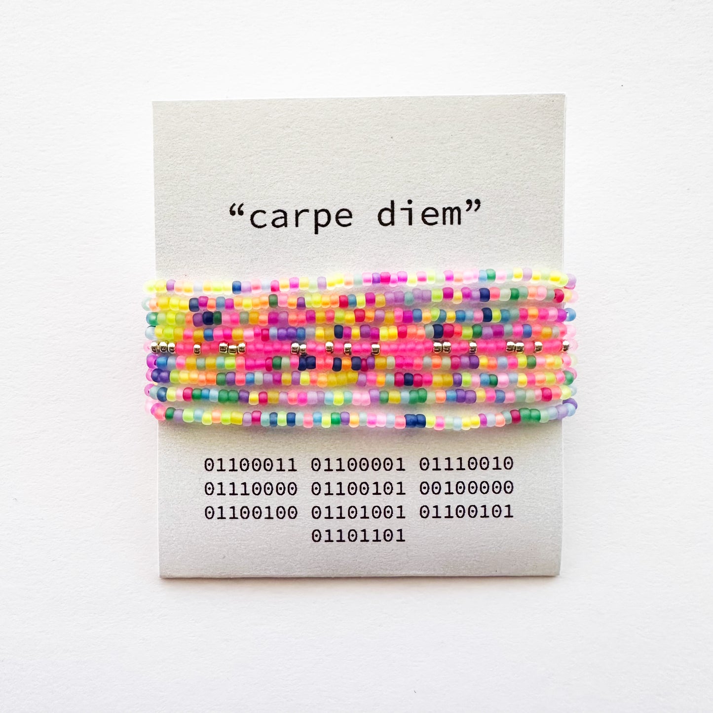 "carpe diem" Binary Code Wrap