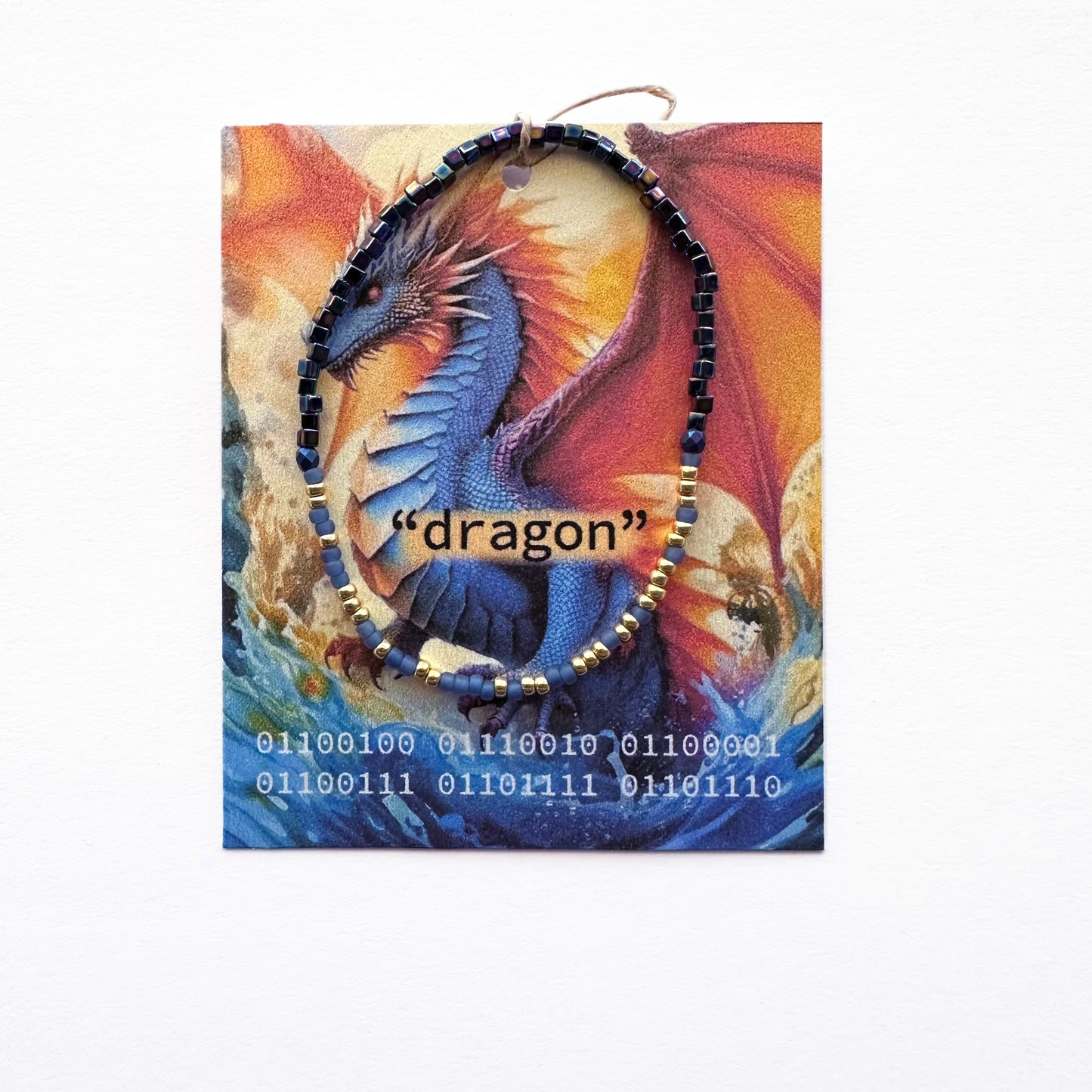 "dragon" Binary Code Bracelet