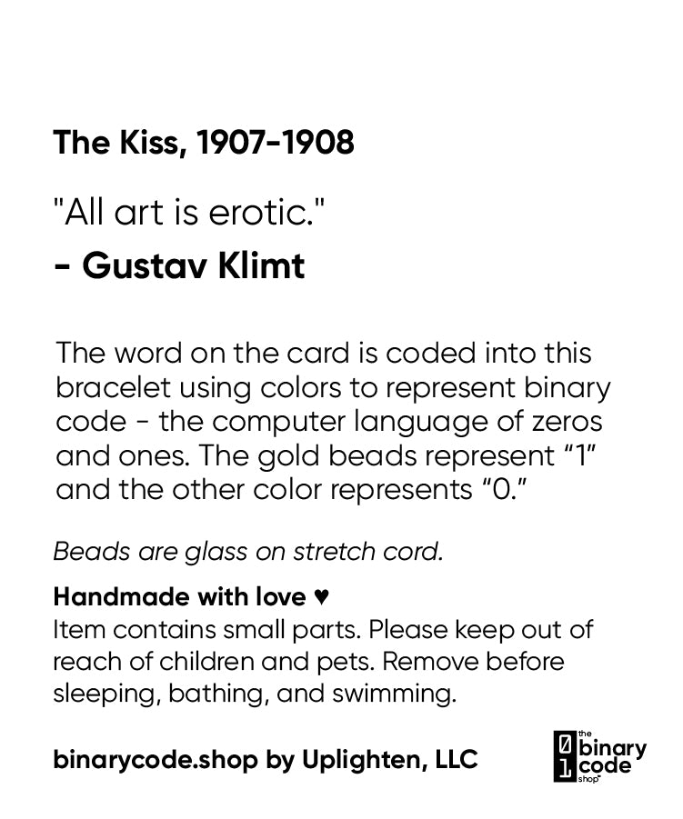 "passion" The Kiss binary code bracelet
