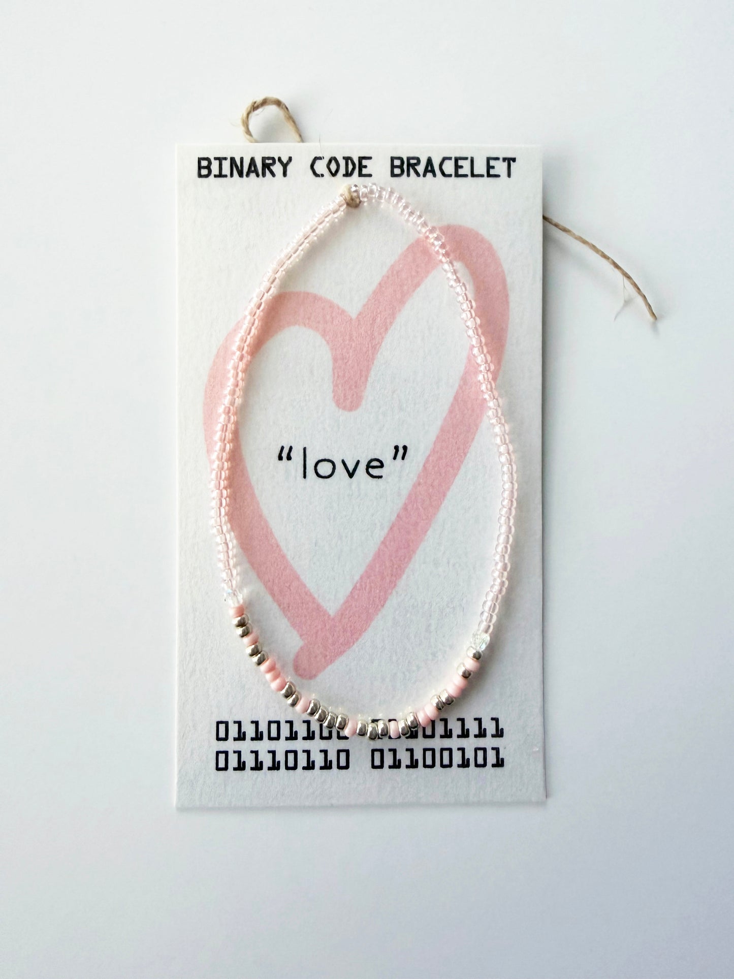 "love" Binary Code Bracelet