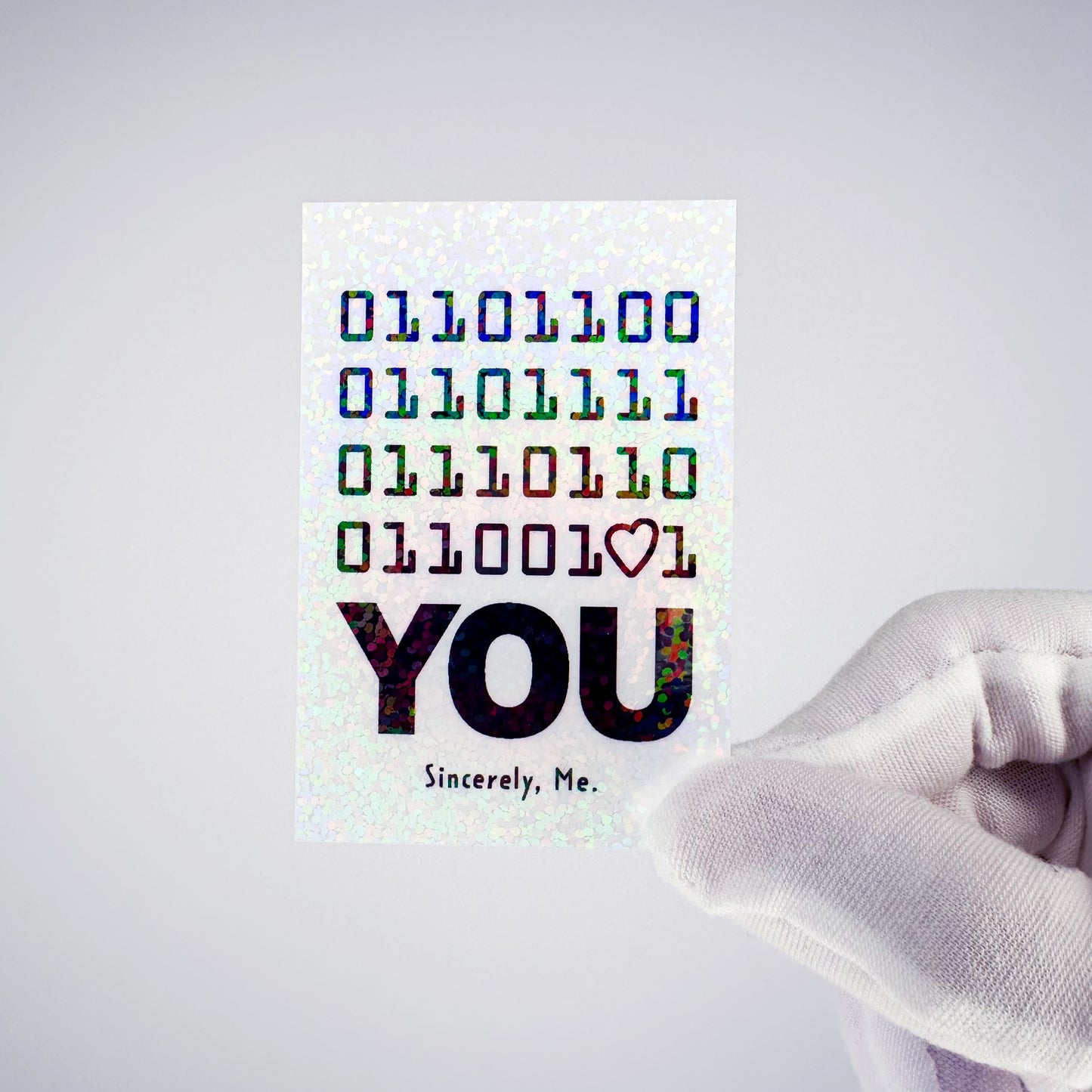 "love" You Binary Code Sticker