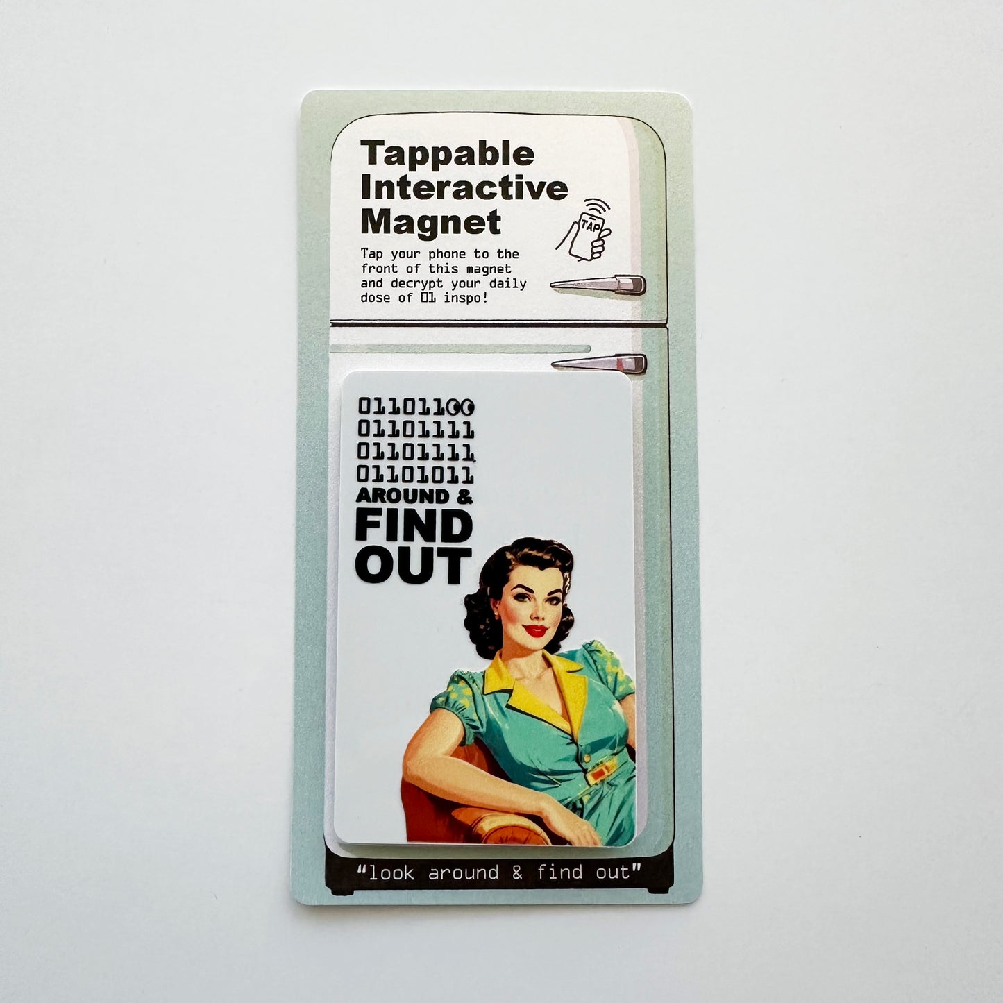 Tappable Interactive Binary Code Magnet