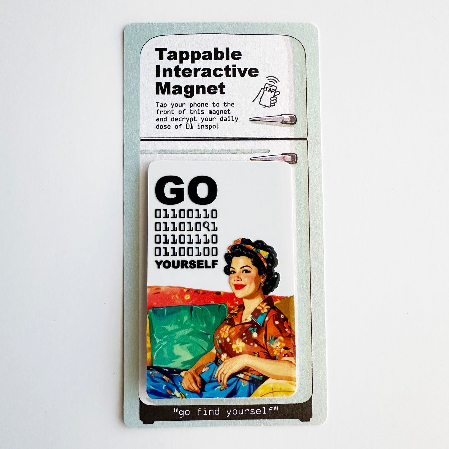Tappable Interactive Binary Code Magnet