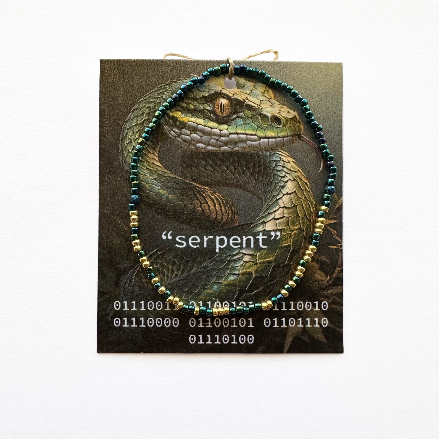 "serpent" Binary Code Bracelet