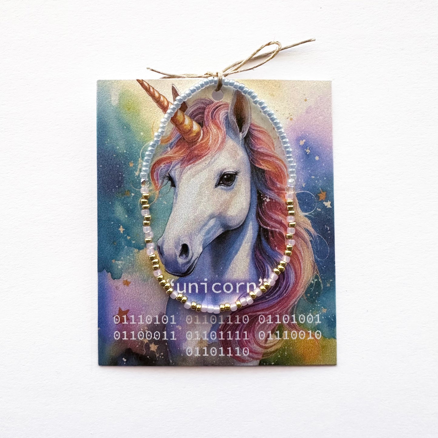 "unicorn" Binary Code Bracelet