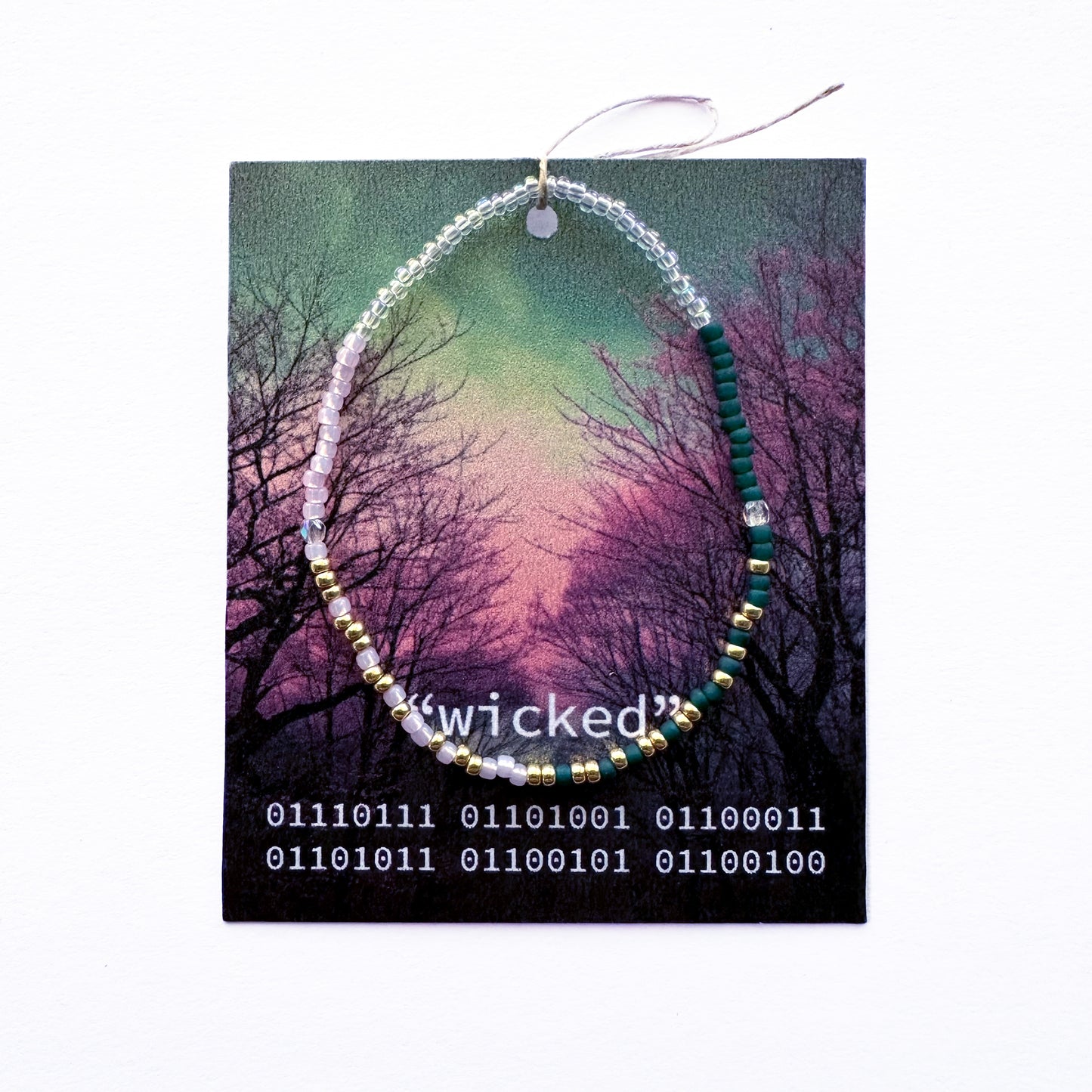 "wicked" Binary Code Bracelet