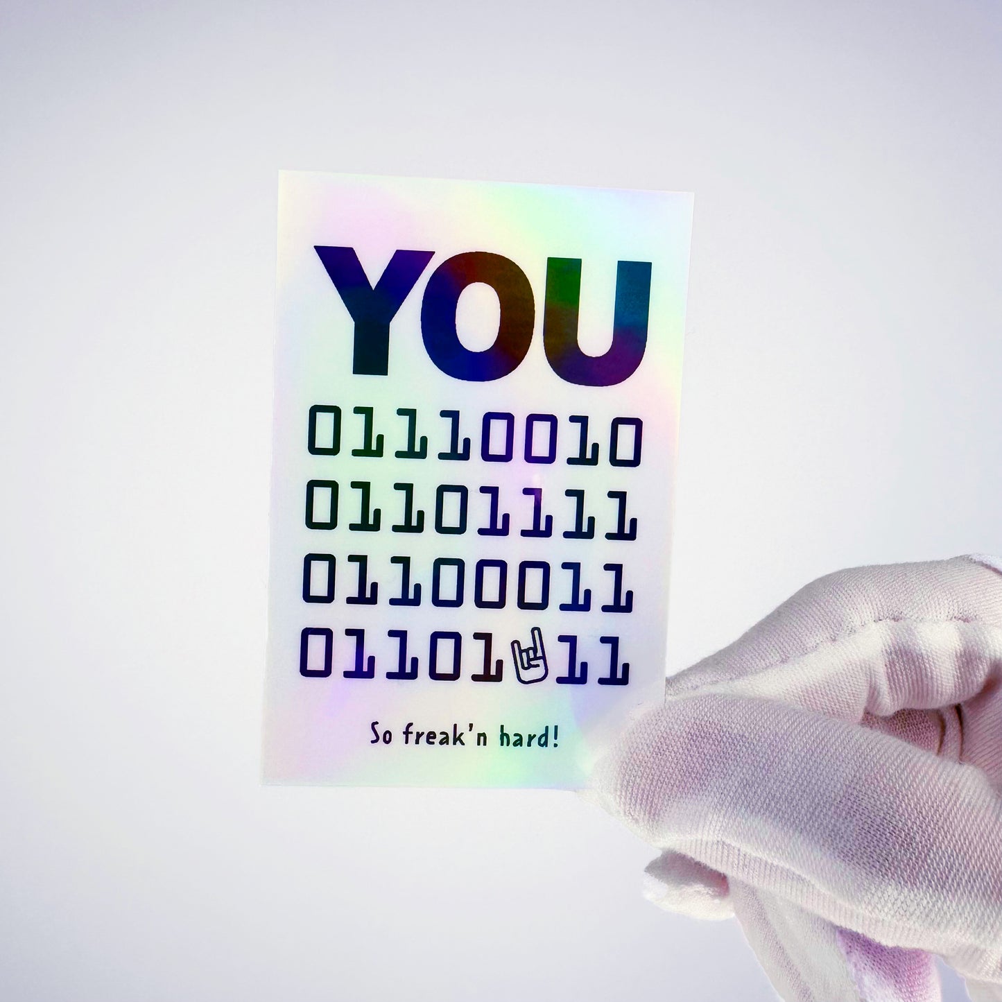 You "rock" Binary Code Sticker