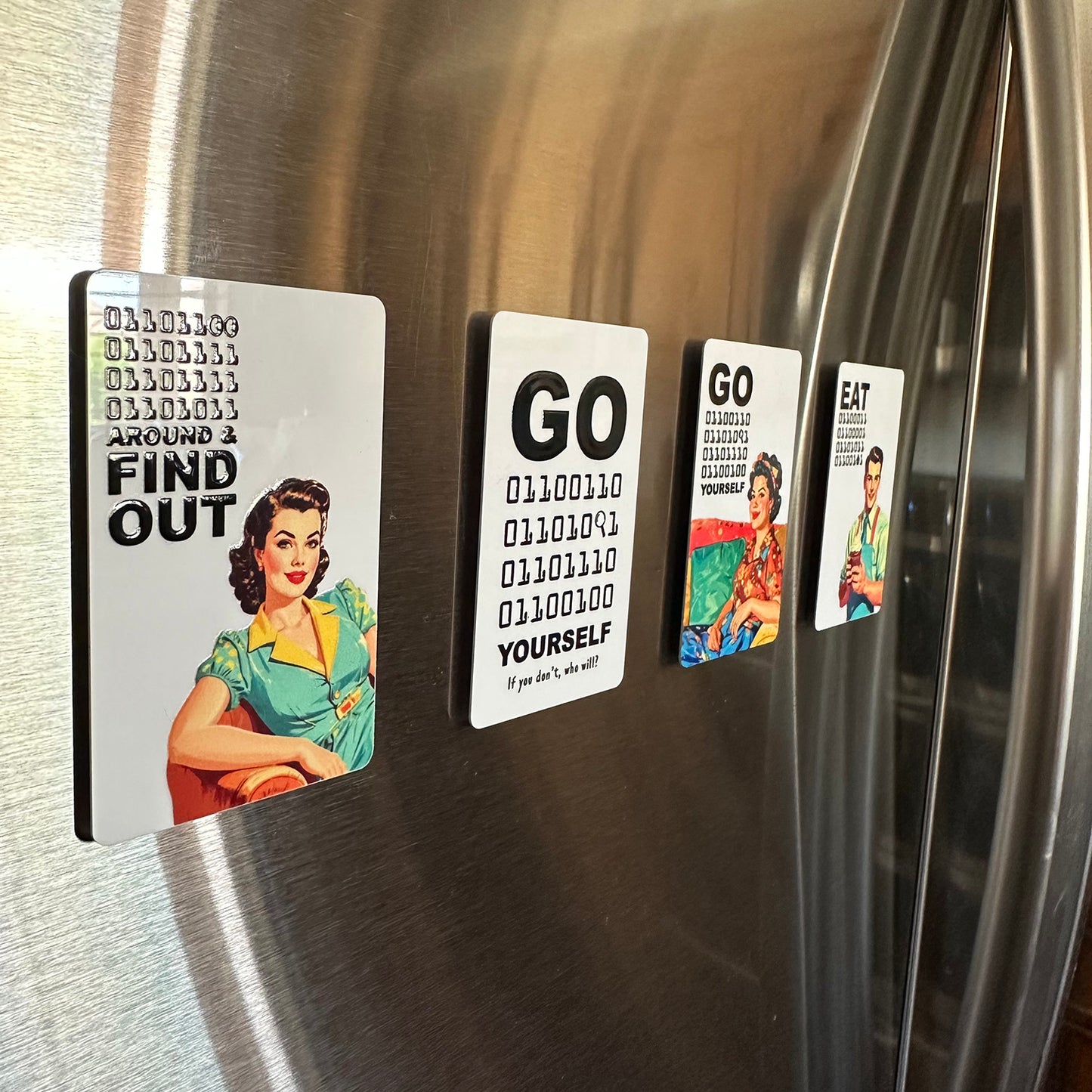Tappable Interactive Binary Code Magnet