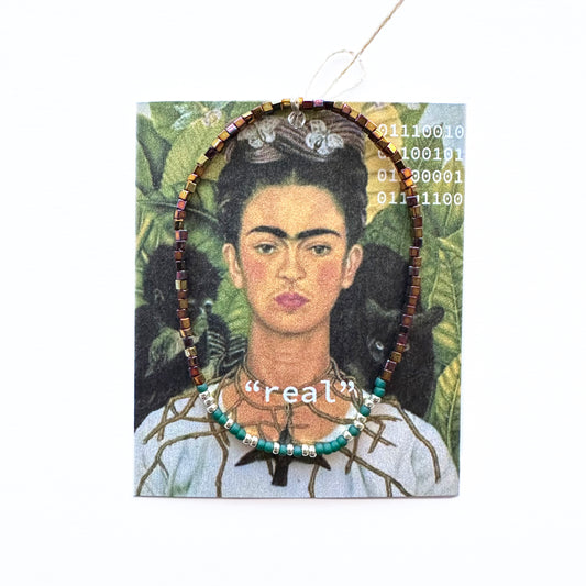 "real" Frida Kahlo binary code bracelet