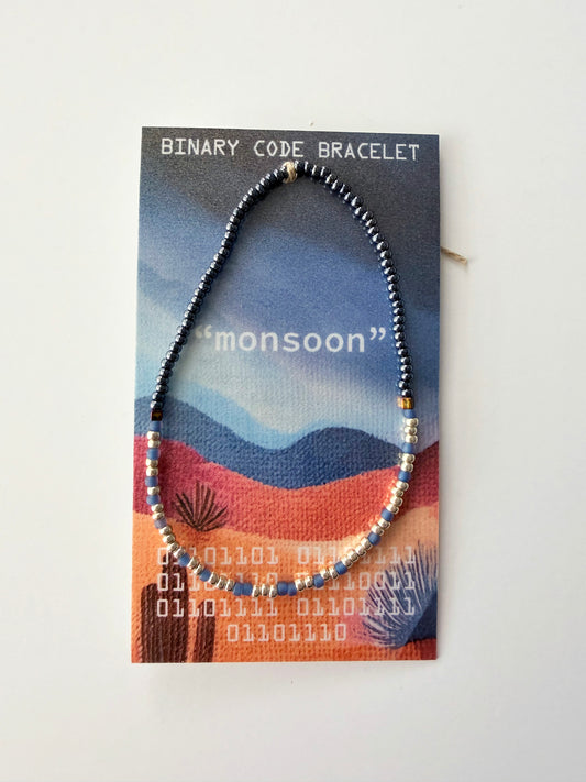 "monsoon" Binary Code Bracelet