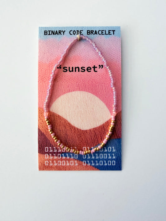 "sunset" Binary Code Bracelet
