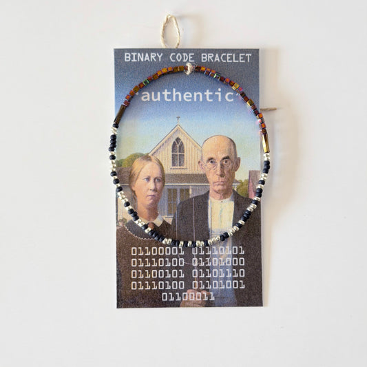 "authentic" American Gothic binary code bracelet