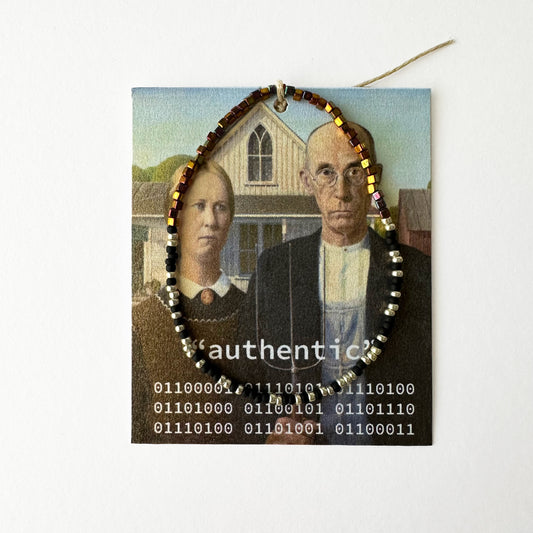 "authentic" American Gothic binary code bracelet