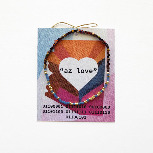 "az love" Binary Code Bracelet