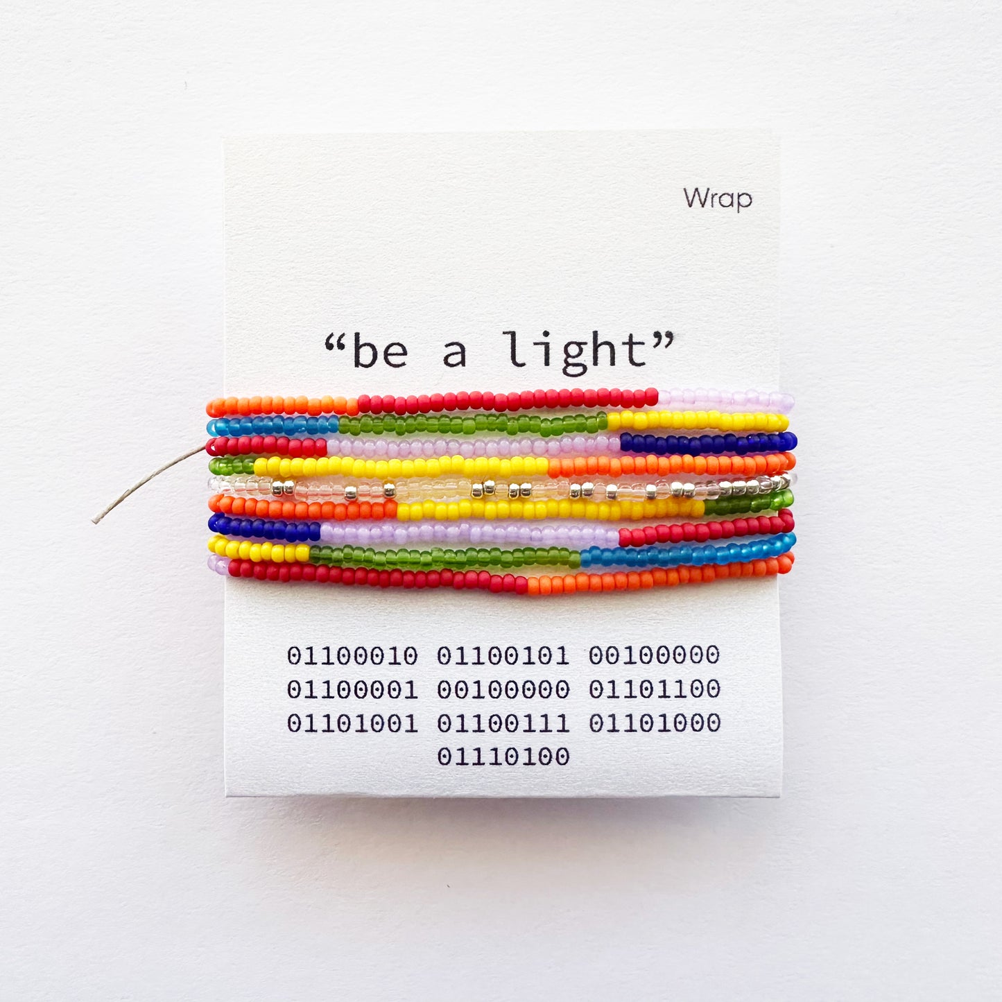 "be a light" Binary Code Wrap