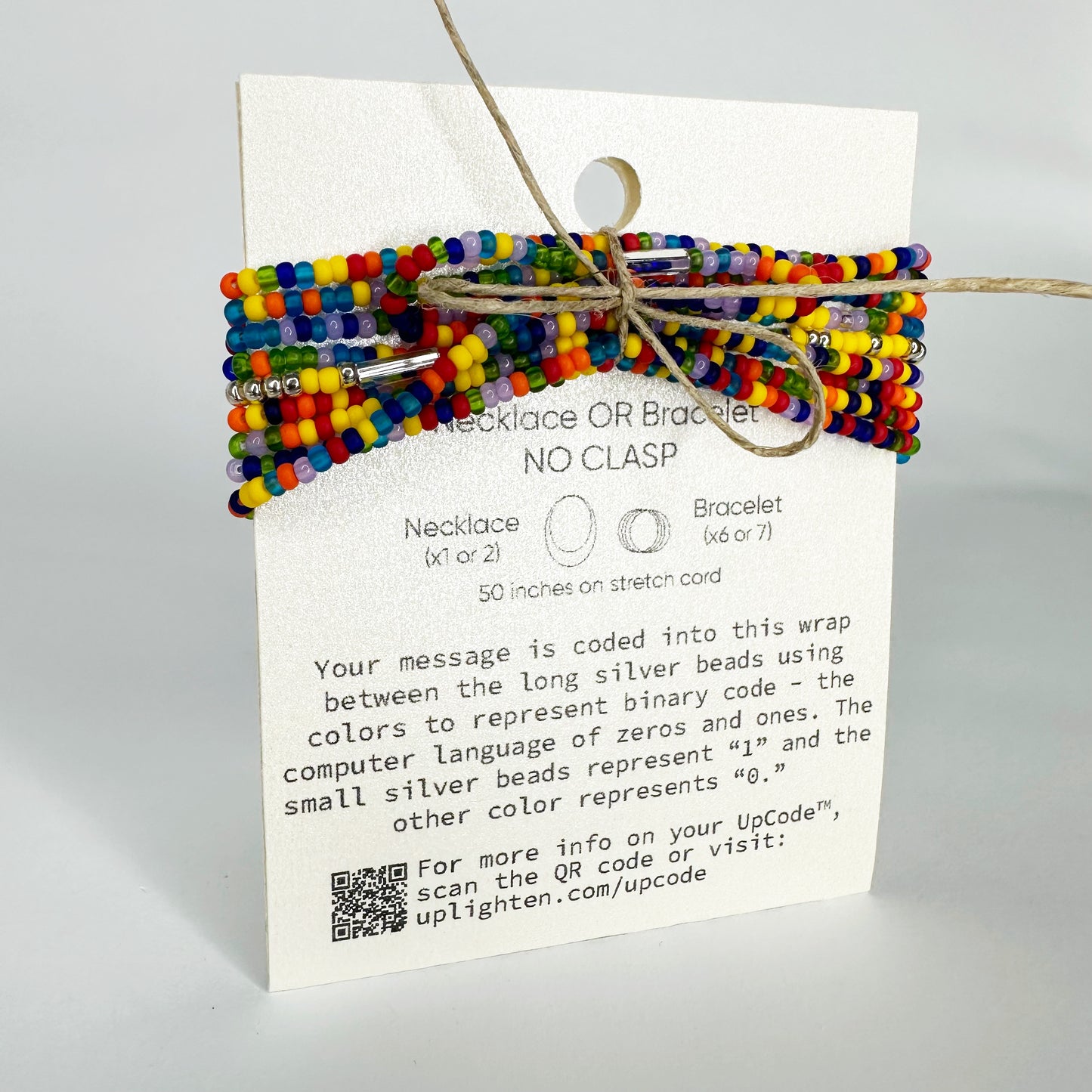 "be happy" UpCode Necklace / Bracelet Wrap