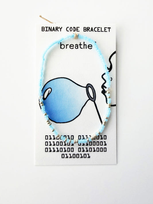 "breathe" Binary Code Bracelet
