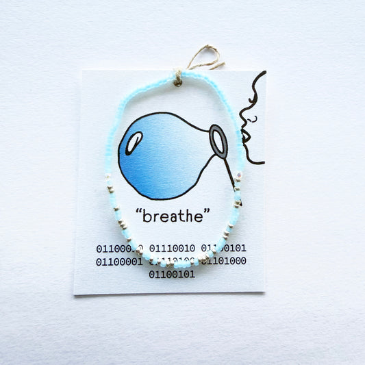 "breathe" Binary Code Bracelet