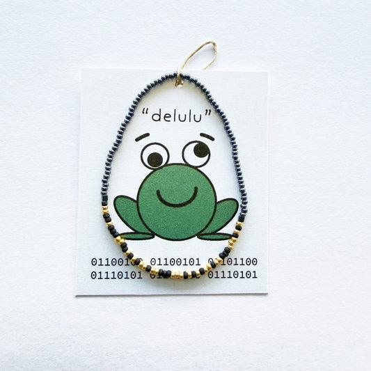 "delulu" Binary Code Bracelet