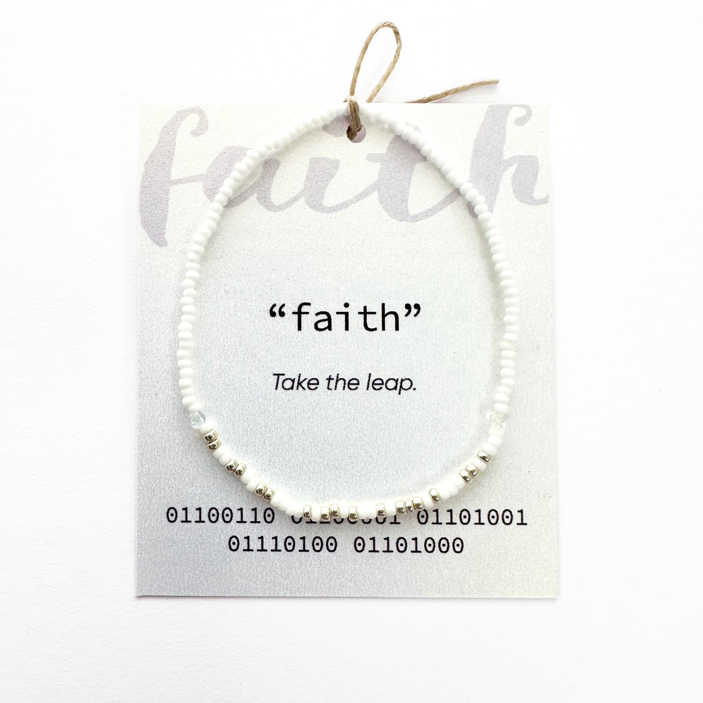 "faith" Binary Code Bracelet