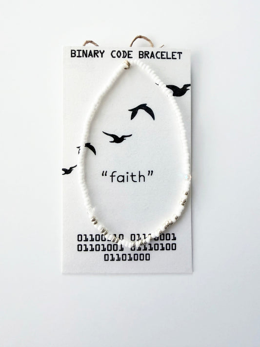 "faith" Binary Code Bracelet