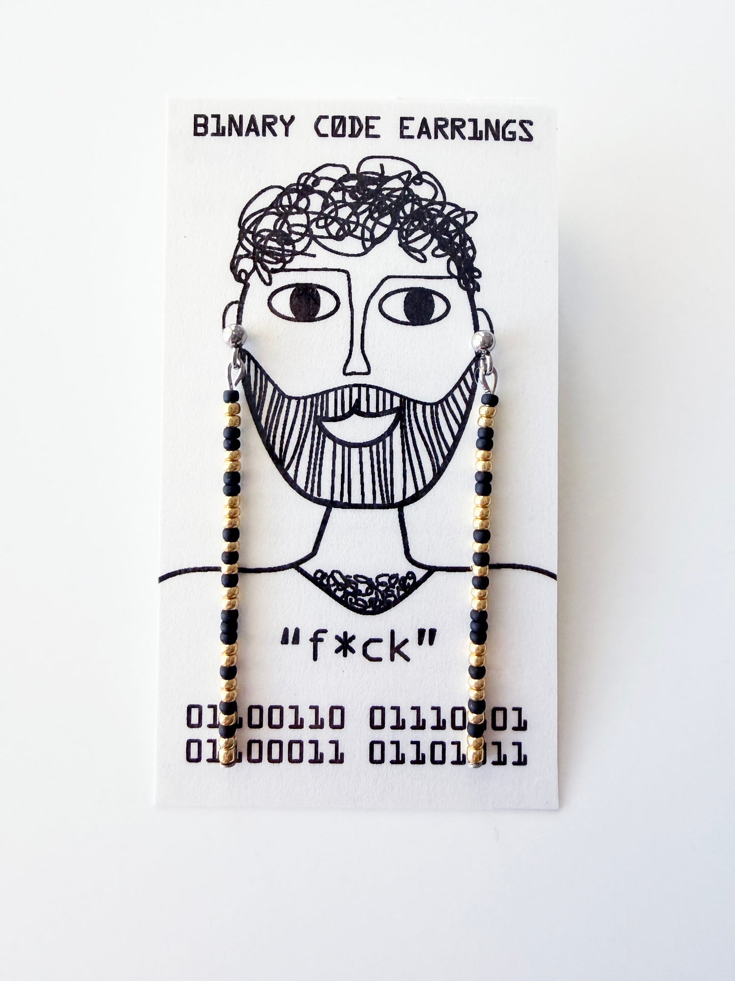 Binary Code "f*ck" Earrings