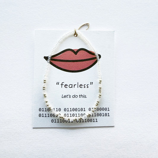 "fearless" Binary Code Bracelet