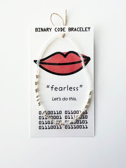 "fearless" Binary Code Bracelet