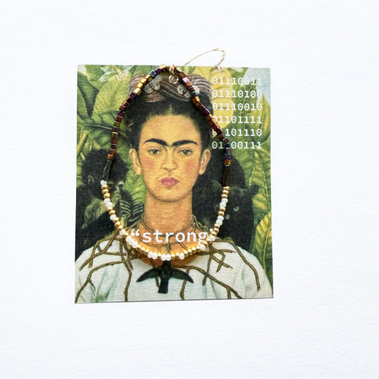 "strong" Frida Kahlo binary code bracelet