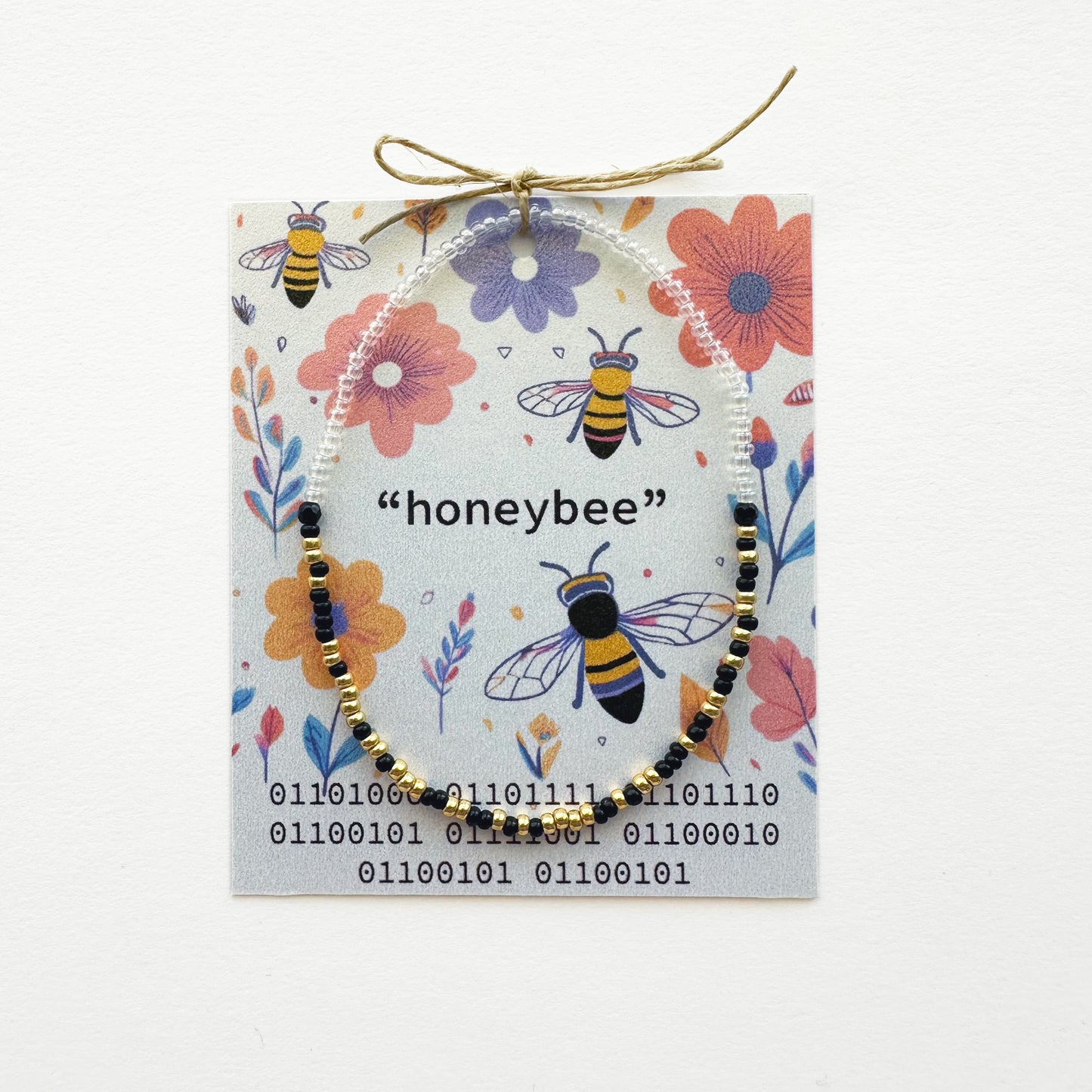 "honeybee" Binary Code Bracelet