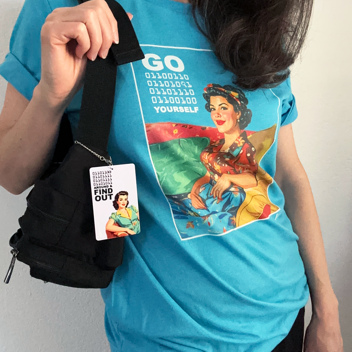 Tappable Interactive Binary Code Bag Tag