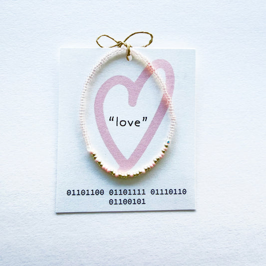 "love" Binary Code Bracelet