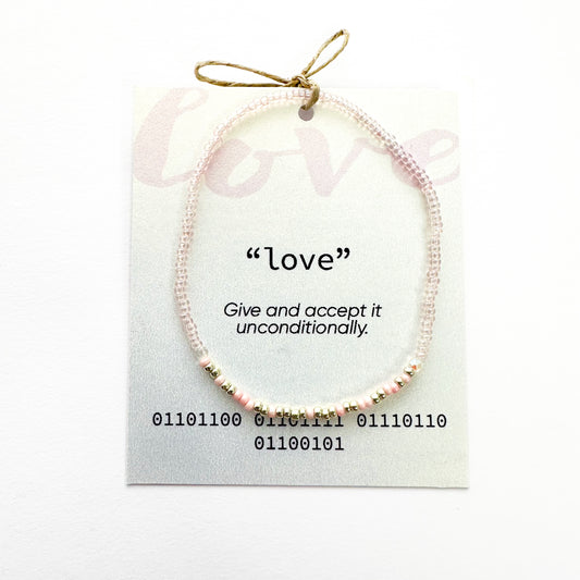 "love" Binary Code Bracelet