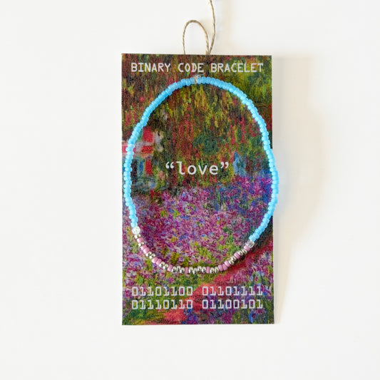 "love" Monet binary code bracelet