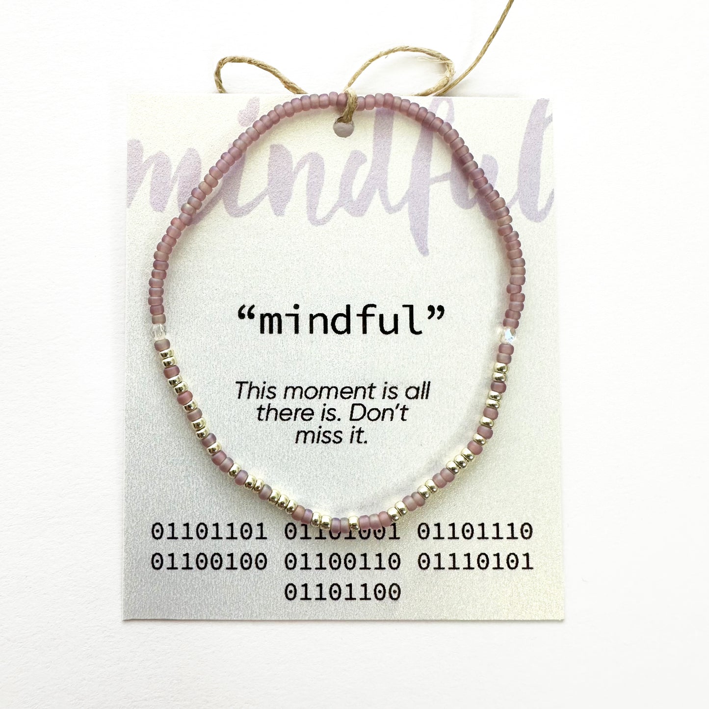 "mindful" Binary Code Bracelet