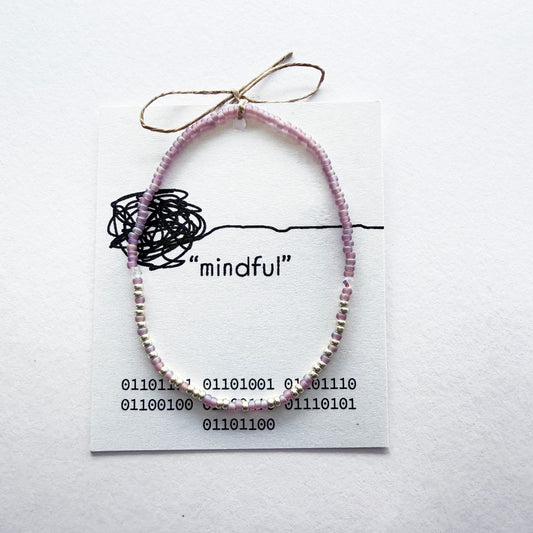"mindful" Binary Code Bracelet
