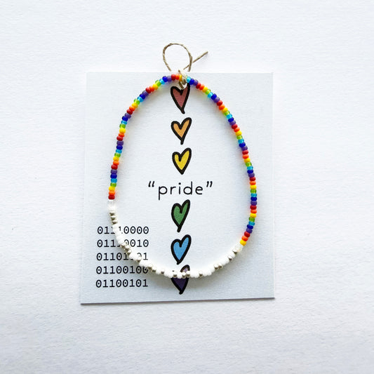 "pride" Binary Code Bracelet
