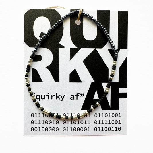 "quirky af" Binary Code Bracelet