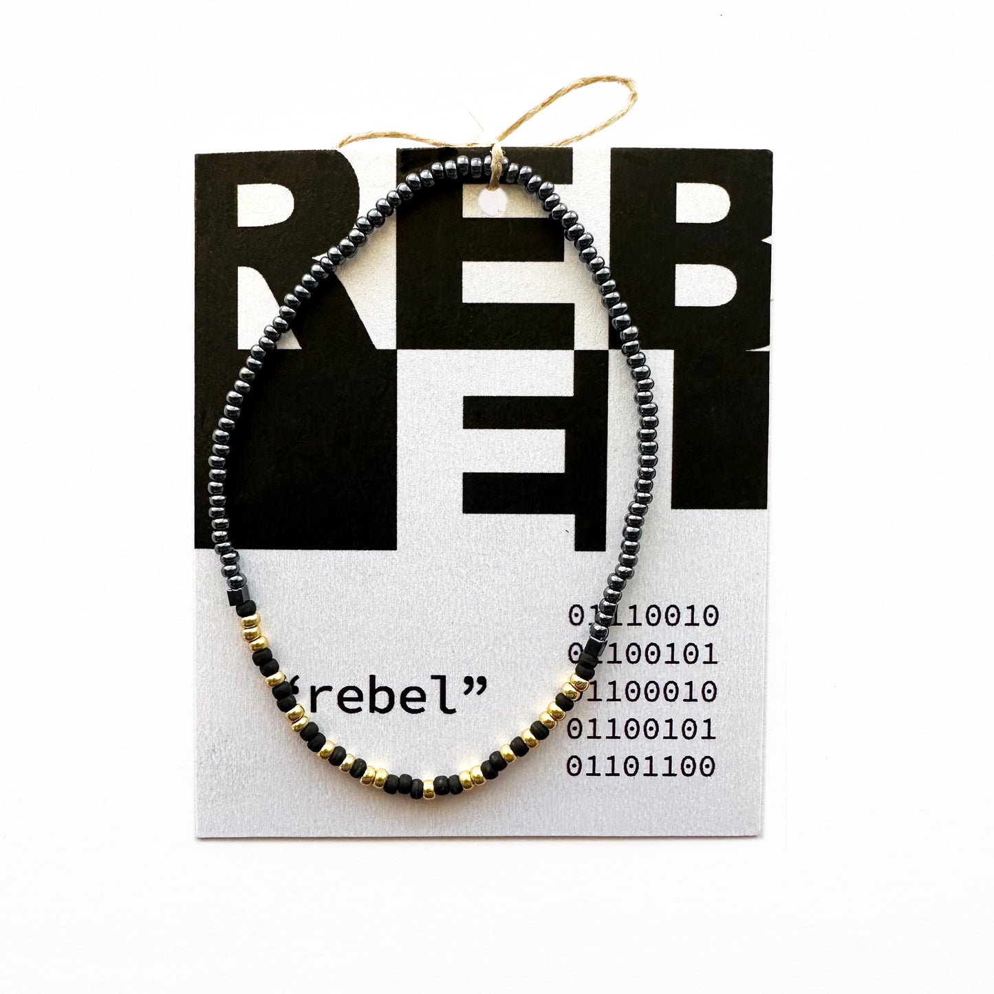 "rebel" Binary Code Bracelet