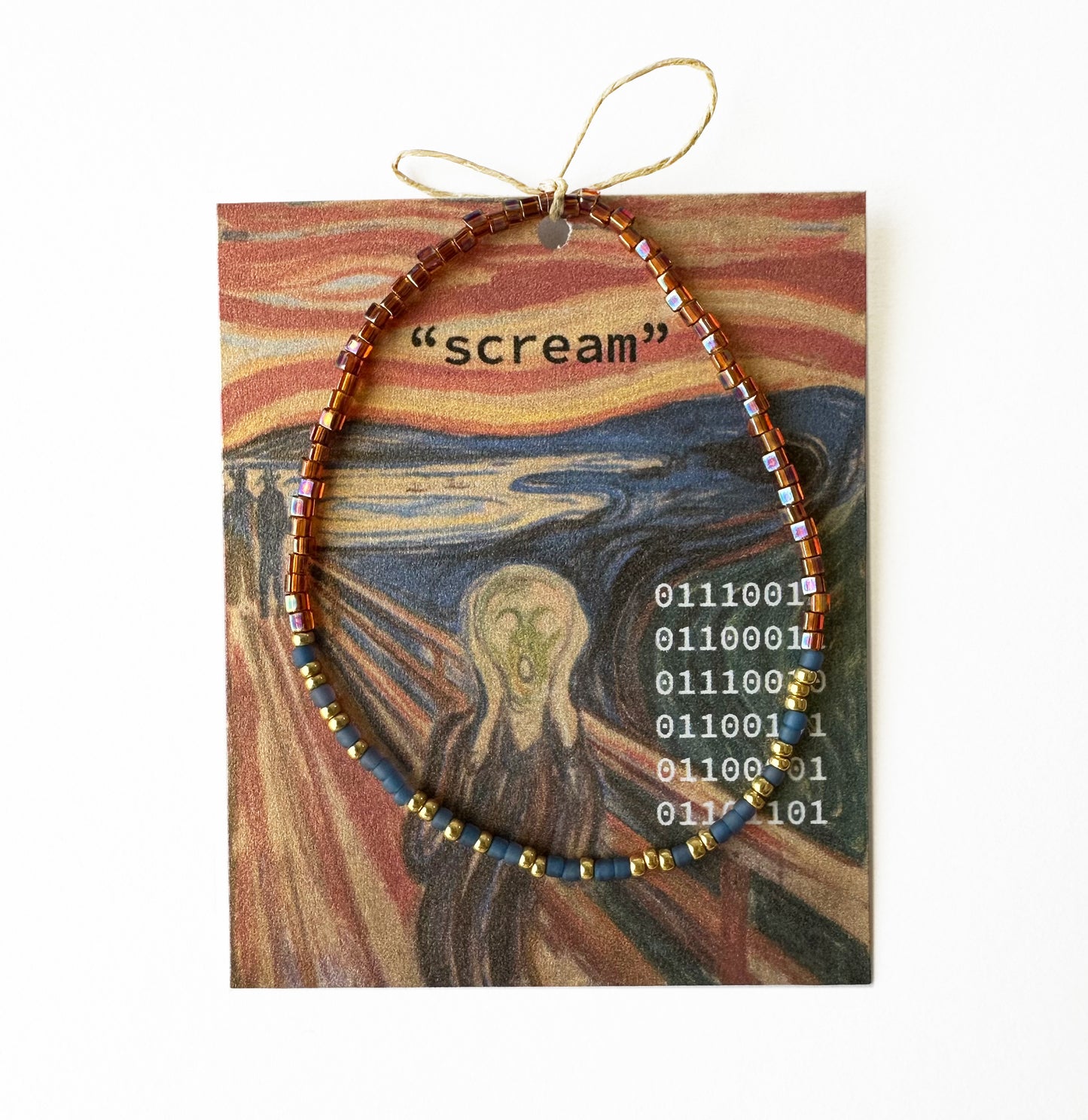 "scream" The Scream binary code bracelet