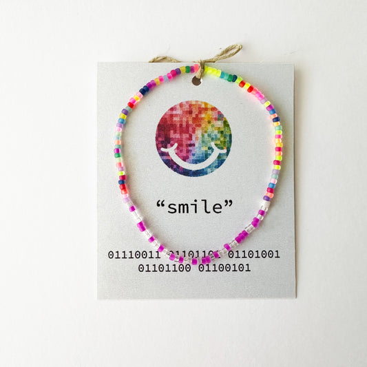 "smile" Binary Code Bracelet