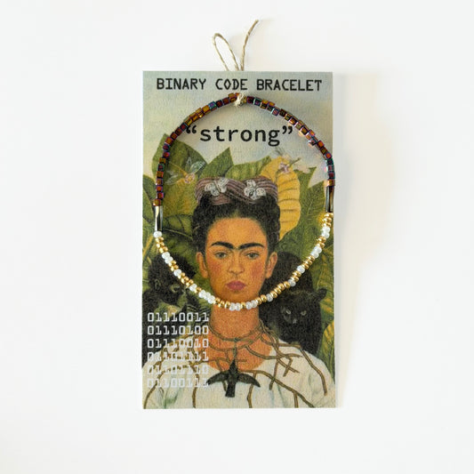 "strong" Frida Kahlo binary code bracelet