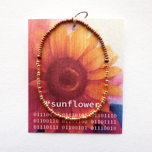 "sunflower" Binary Code Bracelet