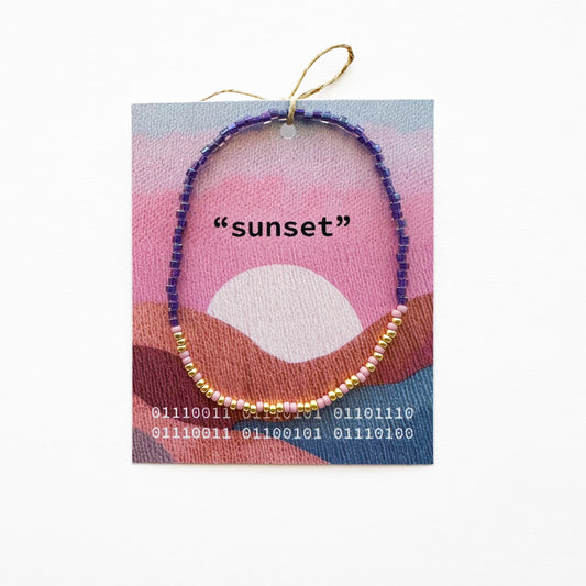 "sunset" Binary Code Bracelet