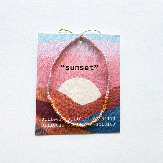 "sunset" Binary Code Bracelet