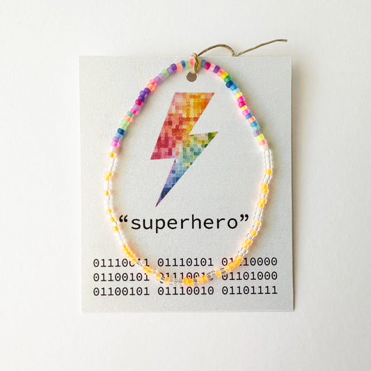 "superhero" Binary Code Bracelet