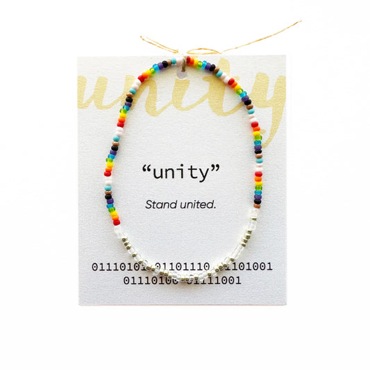 "unity" Binary Code Bracelet