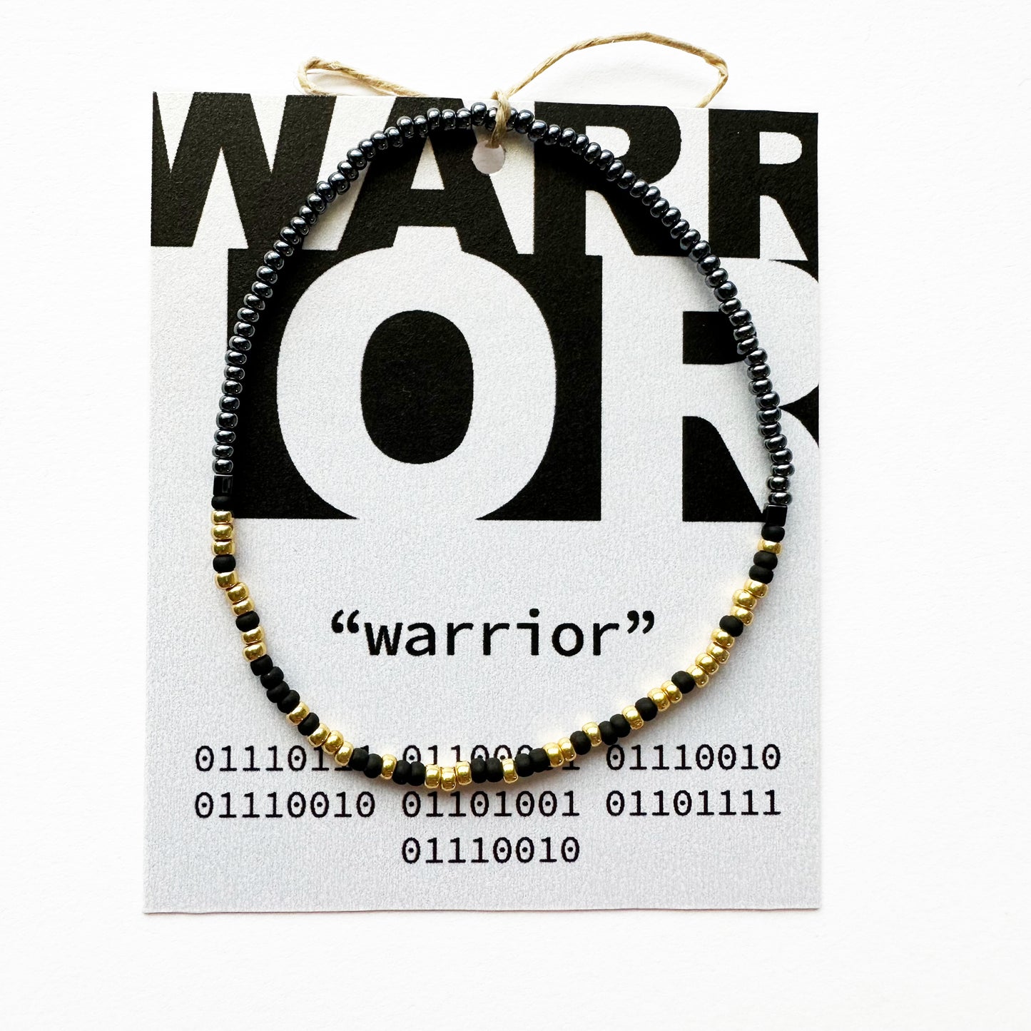 "warrior" Binary Code Bracelet