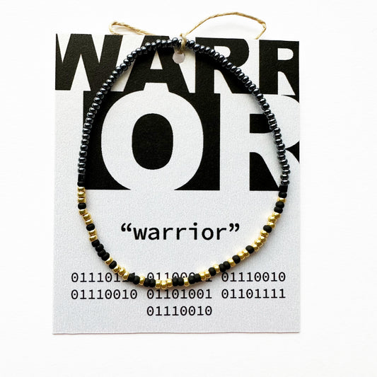 "warrior" Binary Code Bracelet